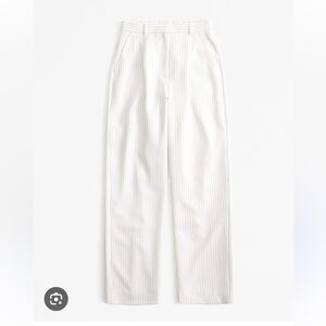 Abercrombie tailored straight pant, white pinstripe